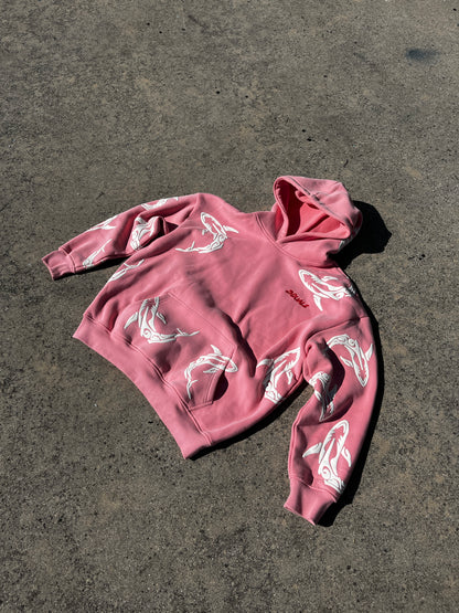 Tribal Shark’s Hoodie- Pink Edition