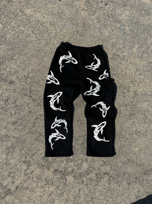 Tribal Shark Pants- Black Edition