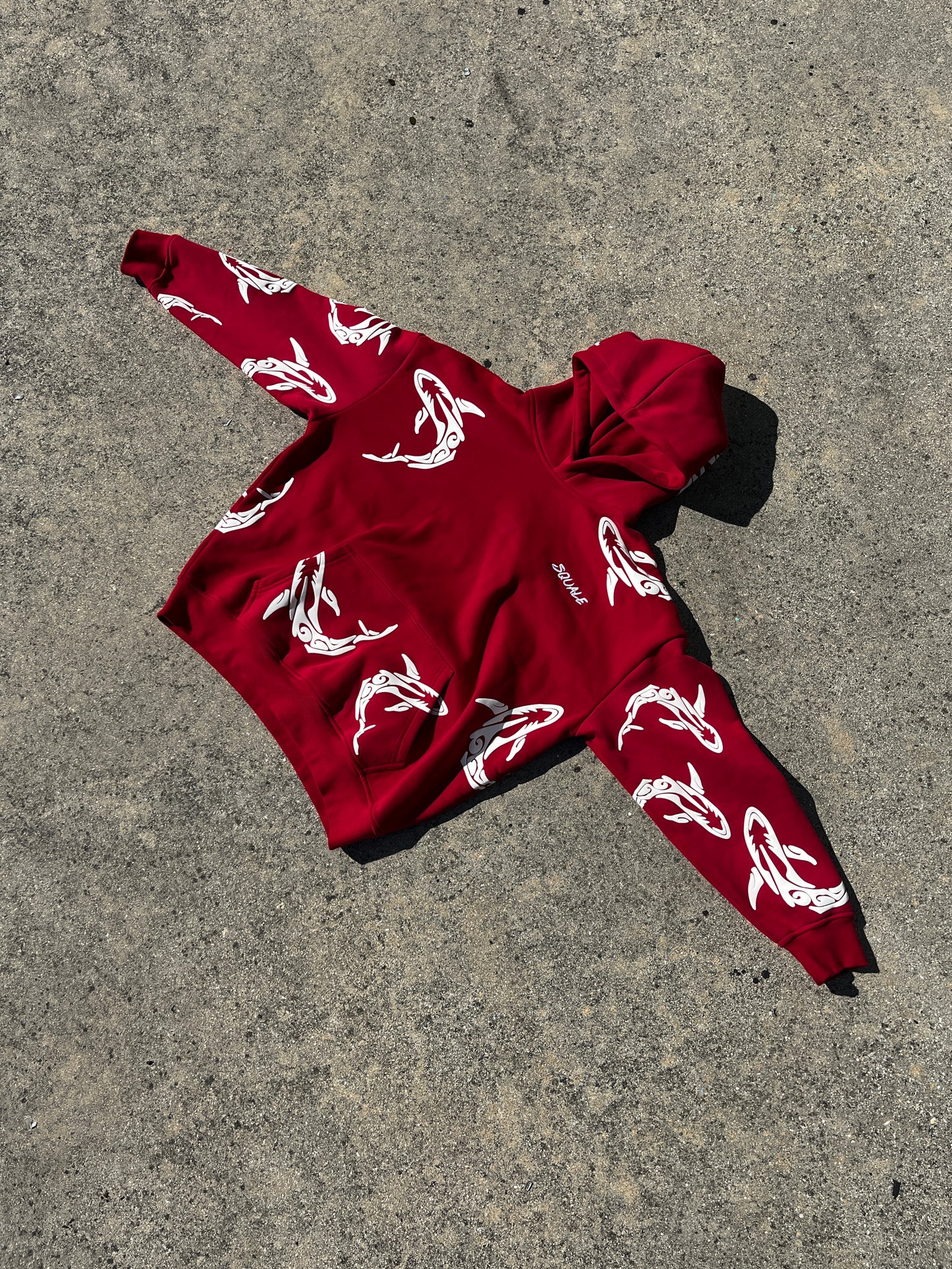 Tribal Shark Hoodie- Red Edition